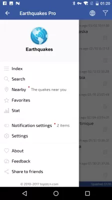 Earthquakes Pro screenshot2