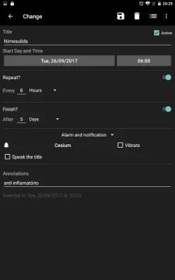 Alarm and pill reminder screenshot1