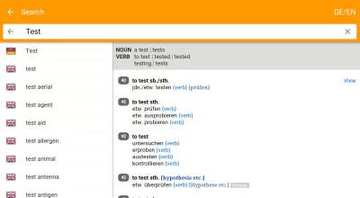 dict.cc+ dictionary screenshot3