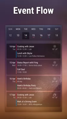 Event Flow Calendar Widget screenshot2