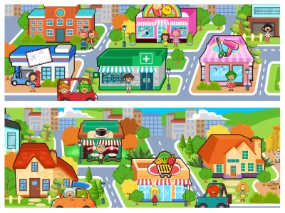 My Pretend Home & Family Town screenshot1