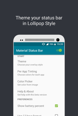 Material Status Bar screenshot1