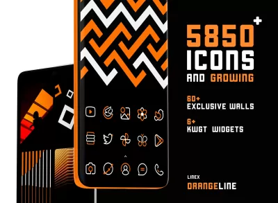 OrangeLine IconPack : LineX screenshot3
