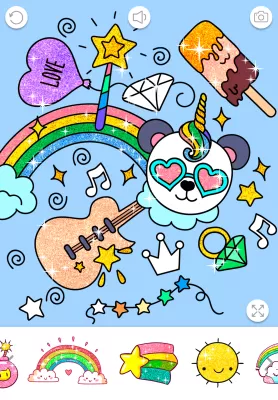 Kawaii Coloring Book Glitter screenshot2