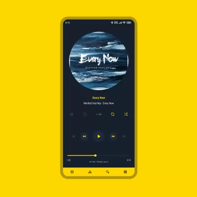 Luminous Black - Poweramp Skin screenshot1