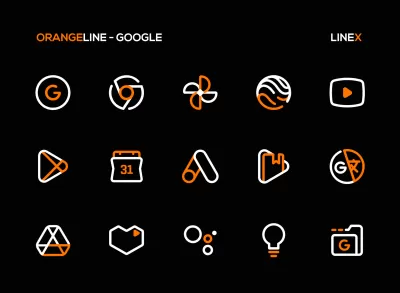 OrangeLine IconPack : LineX screenshot4