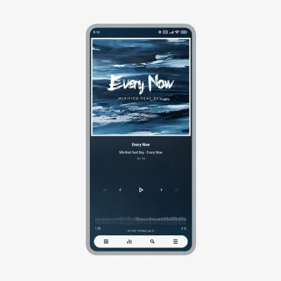 Luminous Black - Poweramp Skin screenshot2