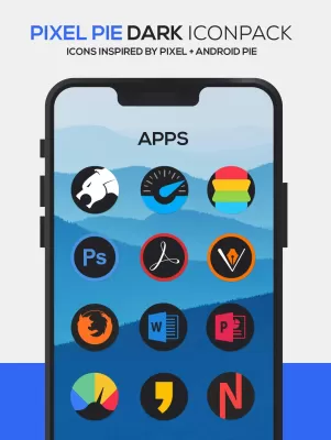 Pixel DARK Icon Pack screenshot1