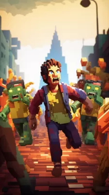 Pixel City War: Fly Shooter screenshot2