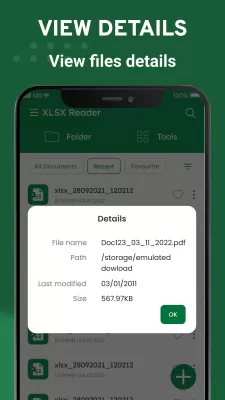 Edit XLSX Spreadsheets Reader screenshot1