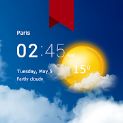 Transparent clock weather Pro MOD APK icon