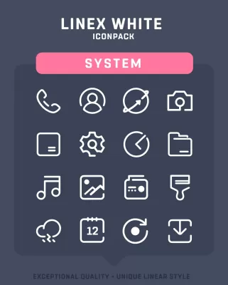 LineX White Icon Pack screenshot4