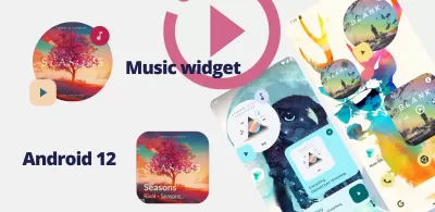 Music Widget Android 12 screenshot2