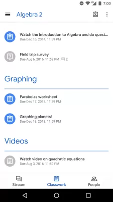 Google Classroom screenshot1